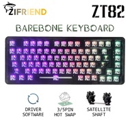 [Free Switch]Zifriend ZT82 Black Transparent Keyboard