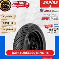 Dm READY BAN ASPIRA TUBELESS Tire TUBLES ASPIRA MAXIO SPR4 TL RING 14 Outer Tire ASPIRA RING 14 88 98 18 Motorcycle Tire BEAT VARIO Tojiro MIO