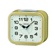 [Powermatic] Seiko Qhk050 Qhk050G Digital Metallic Gold Color White Dial Bedside Alarm Clock