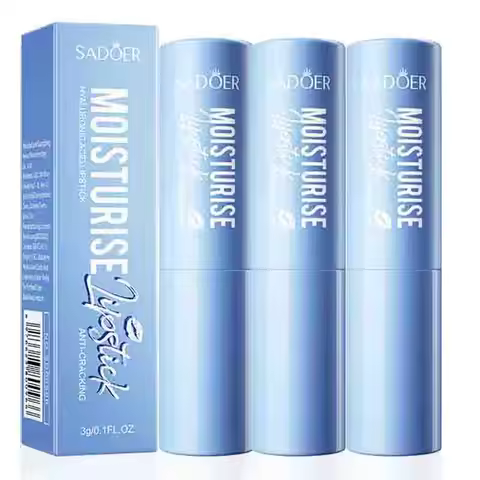 1/2/3pcs SADOER Hyaluronic Acid Lipstick Lips Skincare Nourishing Brightening Moisturizing Lip Balm 