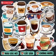 Freeship Coffee Cup Drink Sticker Waterproof Sticker Decorating Coffee Shops, Milk Tea Shops F28-2