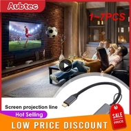 1~7PCS C To HDMI-compatible Adapter Cable Type C 4K USB 3.1 HDTV Converter Cable For Projector PC Ma