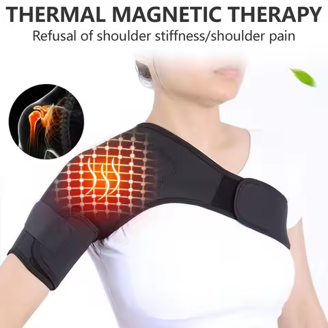 Adjustable Shoulder Massager Brace Cervical Pain Relief Self-heating Muscle Relaxation Pads For Join