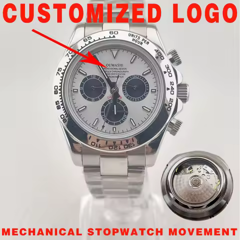 Men luxury watch 7750 watch multifunctional Mechanical timing Stainless steel waterproof watch fit E