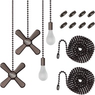 Ceiling Fan Pull Chain , Including 4Pcs Beaded Ball Fan Pull Chain Pendant, Extra 8Pcs Pull Loop Con