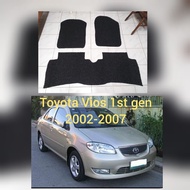 Toyota Vios 1st gen 2002-2007 nomad rubber car mat w/ piping Vios nomad custom car mat Vios matting