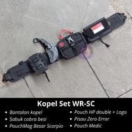 KOPEL SET BESI TACTICAL 1SET LENGKAP/ KOPEL SET BESI LENGKAP HITAM / KOPEL TACTICAL