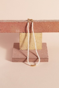 Vetiver pearl Smiley keshi freshwater pearl necklace :) สร้อยไข่มุก มุกน้ำจืด มุกเคชิ สีขาว มุกแท้ ม