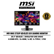 MSI MAG 272UP QD-OLED X24 Gaming Monitor (26.5 Inch | 4K UHD | QD-OLED | 240Hz | 3Y)