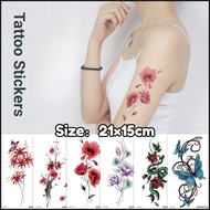 【MF Magic Tattoo】Temporary Tattoo Stickers 15 Days Waterproof Flower Arm Tattoo Stickers Sexy Collar