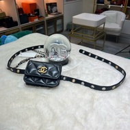 Chanel 經典 黑金 腰包 胸包