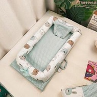 全棉60貢緞新生兒床中床無被子嬰兒床可攜式摺疊仿生床寶寶防壓床