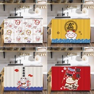 Japanese Style Kitchen Cabinet Curtain Slide Rail Cabinet Closet Curtain Toilet Door Curtain Locker Dust Curtain Track Free of Drilling
