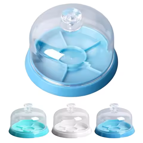 6 Slots Watch Parts Dust Cover Tray Plastic Dustproof Watch Movement Accessory Components Storage Pr