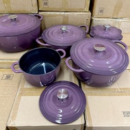 [Ready stock][Fig Color]Exported to Japan Enamel Pot Cast Iron Pot Stew Pot Soup Pot Household Non-Stick Enamel Induction Cooker Universal