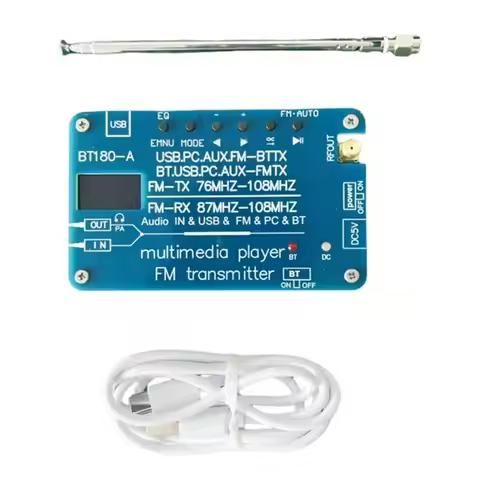 A96E-FM Radio Multi-Functionality Bluetooth Player, FM Frequency Modulation Transmitter, Car Radio T