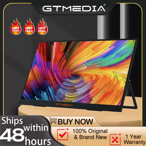 GTMEDIA 15.6 Inch IPS FHD screen Portable Laptop monitor plug and play For PC Laptop Phone Switch PS