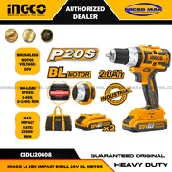 INGCO LI-ION IMPACT DRILL 20V BL MOTOR (CIDLI20608)