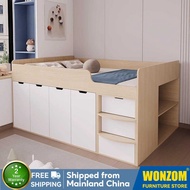 ⚡Solid Wood Bed Frame Storage Bed Frame Multifunctional Bed Frame Single Bed Frame Queen Bed Frame K