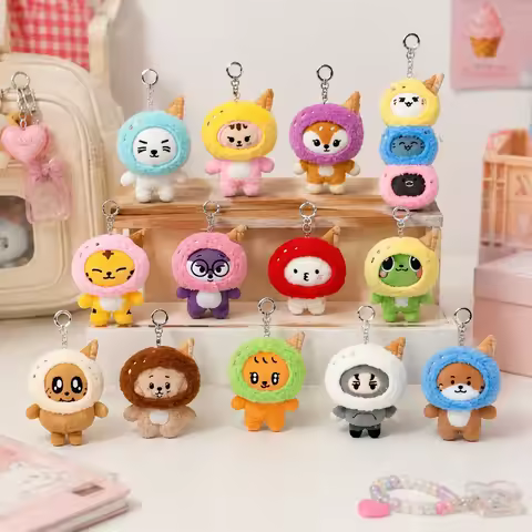 S.COUPS JEONGHAN HOSHI Keychain Ice Cream Cartoon Head Hood Pendant Soft Kawaii Summer Mini Bag Char