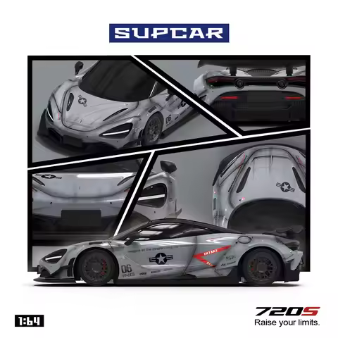 SC 1:64 McLaren 720S Liberty Walk LBWK Painted Simulation Diecast Car Model
