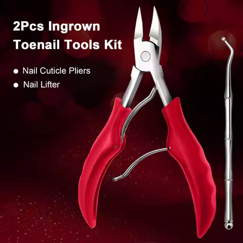 Ingrown Toenail Tools Kit Stainless Steel Nail Cuticle Pliers Ingrown Nails Clipper Lifter Fingernai