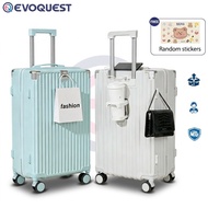 EvoQuest luggage travel bag 20/24inch USB Charging/Cup Holder/Hook Suitcase Hand carry maleta 7kg