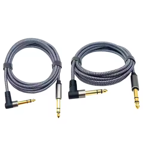 6.35mm to 6.35mm Guitar Cable, 1m or 2m Professional Wire Amp Cable Instrument Cable for Electric Gu