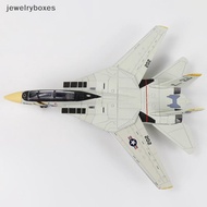 [jewelryboxes] 1:72 Scale F-14 Tomcat Fighter Jet Model - White &  ABS Plastic Aircraft With Detaile