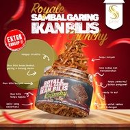 Royale Sambal Garing Ikan Bilis Crunchy Extra Rangup Spicy Ready to Eat Penuh Balang