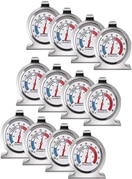 Stainless Steel Refrigerator Freezer Thermometer Large Dial Thermometer Classic Series Temperature Thermometer for Refrigerator Freezer Fridge Cooler 12 Pack