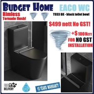 EACO black toilet bowl T933MB WC Tornado Flush wc P-trap matt black toiletbowl with installation