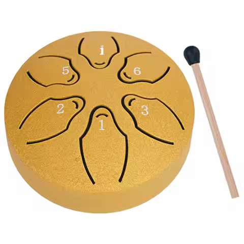 3 Inches 6 Notes Rain Drum for Outside Rain Drum Instrument Mini Handpan Drum for Yoga Unique Gift