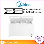 Midea 860L 2 Door 2 In 1 Chest Freezer MDRC955FZG01MY Fridge Refrigerator (White) Peti Sejuk Beku
