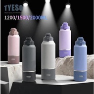 1200/1500/2000ML TYESO Botol air tahan sejuk Tumbler with Handle Thermal Insulation bottle Murah