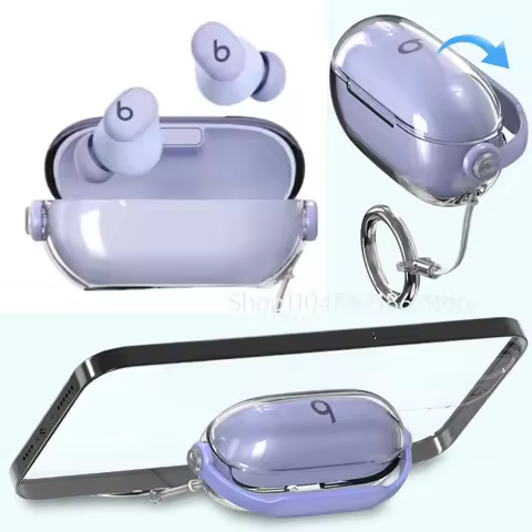 For Beats Solo Buds Clear Soft Wireless Transparent Headphone Case With Keychain Shockproof Cover Ea