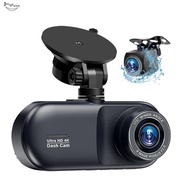 4K Car DVR Dash Cam 4K Car DVR  Camera 3 Channel Front Rear and Inside Night Vision 24H Parking Moni