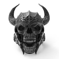 Men's Vintage Gothic 316L Stainless Steel Skull Ring Cross Knight Templar Helmet Helmet Warrior Knig