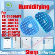 🔥Original and Authentic🔥Replacement Compatible with sharp FZ-C100MFE、KC-860TA、KC-850TA、KC-840TA、KC-C70TA、KC-C100TA、KC-C150TA Filter Air Purifier Accessories True Original HEPA&amp;Active Carbon High-Efficiency H13 Antibacteria Virus