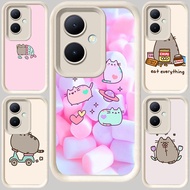M-17 Pusheen White Paint Casing for OPPO Reno 13F 11F 10 11 8T Pro 5G