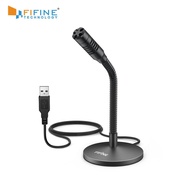 FIFINE Mini USB Microphone for Dictation.Desktop Plug&amp;Play Microphone for Computer Laptop PC. for conference Gaming  StreamingMicrophones