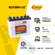 [Installation Provided] Bateri Kereta NS60S NS60L Century Hybrid WET | Car Battery NS60  BateriHub