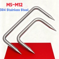 M5 M6 M8 M10 M12 304 Stainless Steel U-Shaped Nails Horseshoe Nail Clamp Nail Heavy Duty Constructio