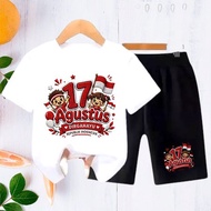 MERAH Children's Suit 2-10th Red and White August - Indonesian Independence Day Edition August 17, 2