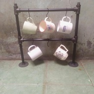 Mug Hanger Holder Industrial Pipe Glass Rack