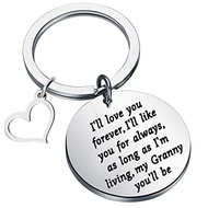 FEELMEM Gigi Keyring Grandma Gift I'll Love You Forever Keychain Gigi Jewelry Mother's Day Gift for 