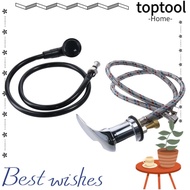 TOPTOOL Sink Faucet Replacement, Zinc Alloy Faucet with Sprayer Shampoo Bowl Faucet, Faucet Switch Chrome Shampoo Bowl Hose