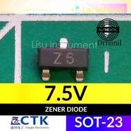 BZX84C7V5 7.5V Z6 300mW 0.3W Zener Diode SOT-23 CTK Electronics