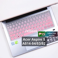 สำหรับ Acer Aspire 5 A514 A514-52 A514-53 A514-54 52K 52K 52G 53G Swift 5ป้องกันคีย์บอร์ด SF314-52G-5079 536Y 14 ''เคสใส่โน๊ตบุ๊คนิ่มบางฟิล์มแป้นพิมพ์แล็ปท็อปกันฝุ่น