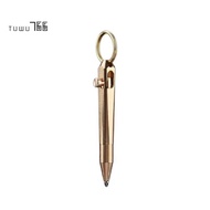 Brass Quick Release Writing Pen Keychain Business Signature Pen Student  Stationery Brass